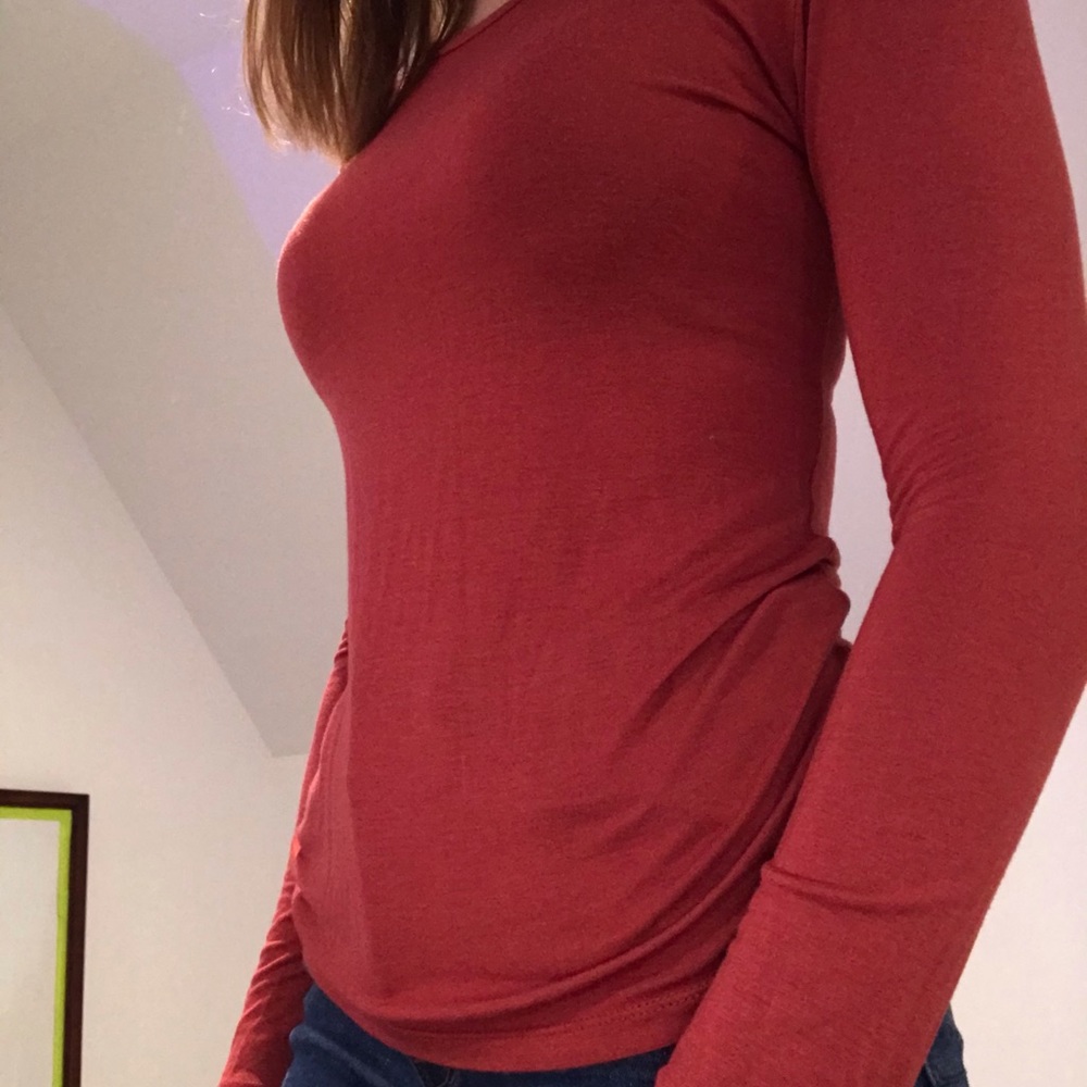 Burnt Orange Long Sleeve Top